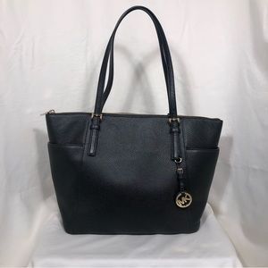 Michael Kors Black Leather Shoulder Bag